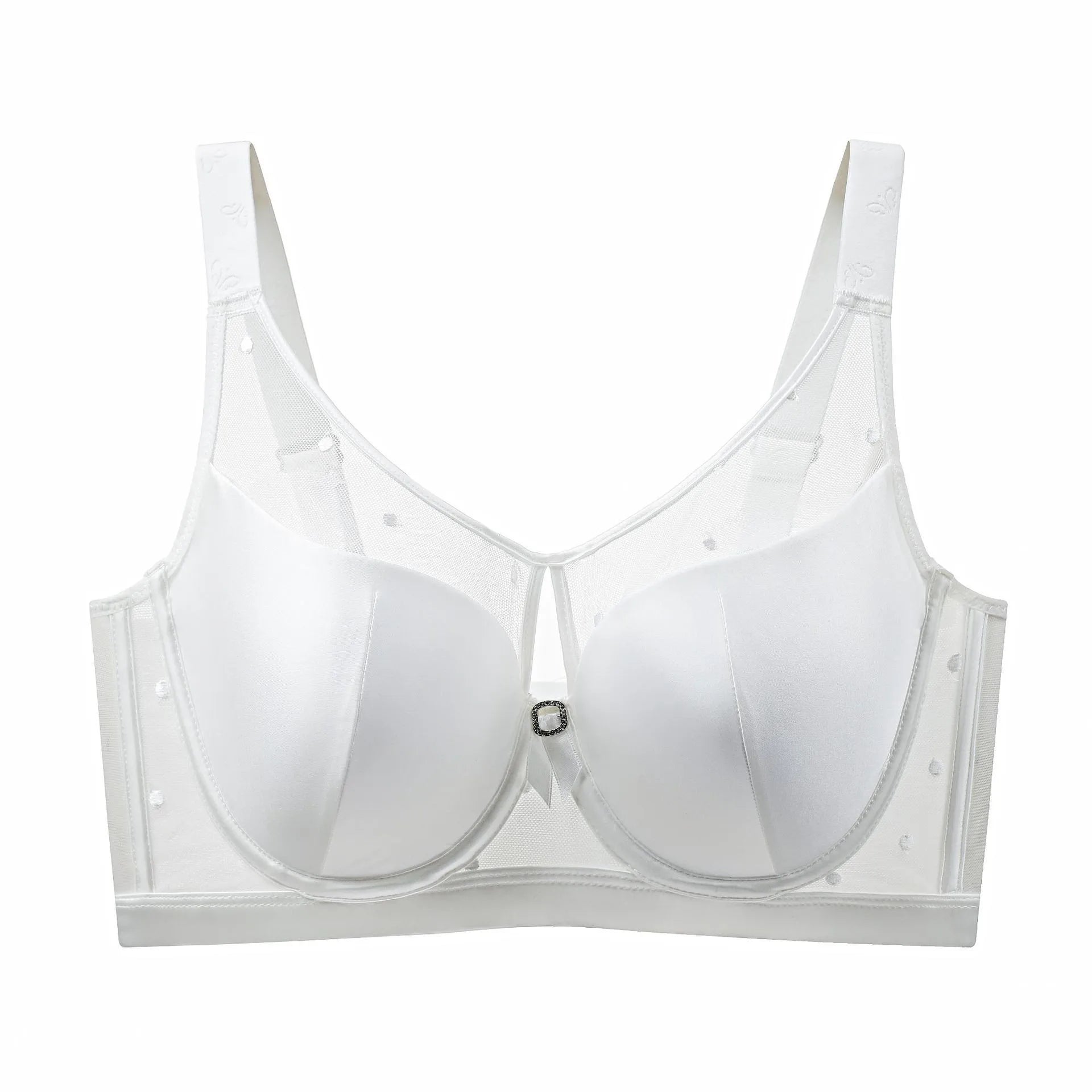 Selmira Groß-Size Push-up BH für Damen – Nahtloser Drahtloser BH, Strassdetail, Bequeme Unterwäsche