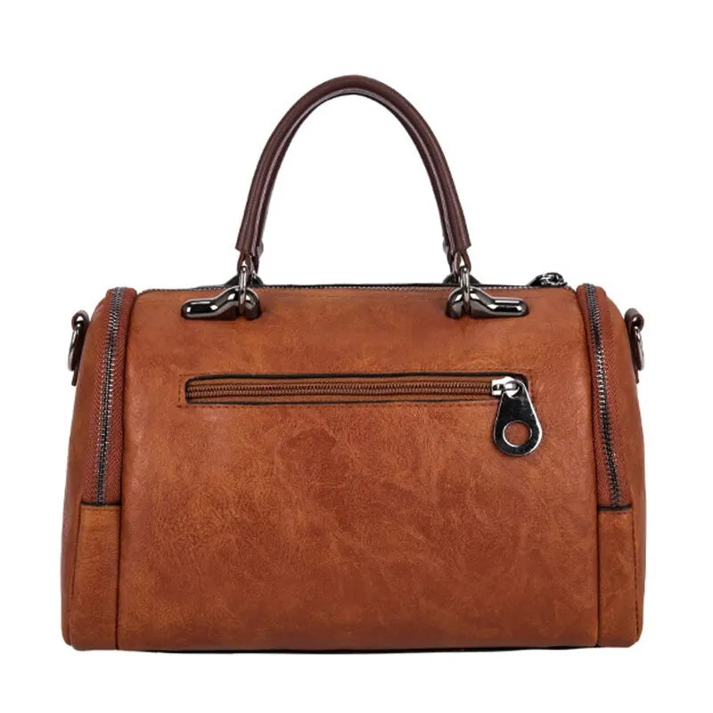 Selmira – Geräumige Handtasche aus weichem mit Riemen und Reißverschluss