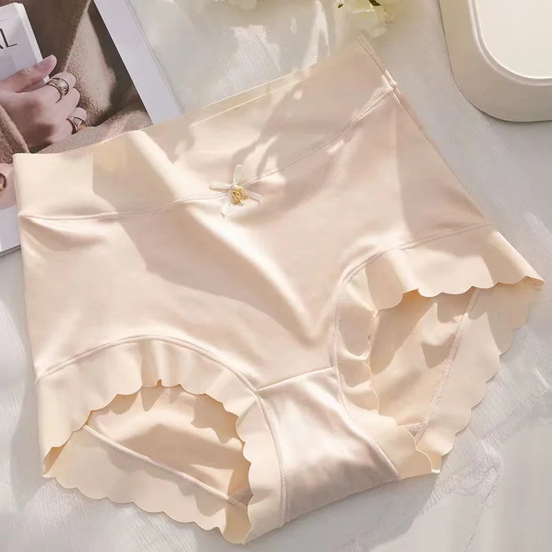 Selmira Elegante Damen-Seidenslips – Mittlere Taille, Bequeme, Atmungsaktive Unterwäsche (M-3XL)