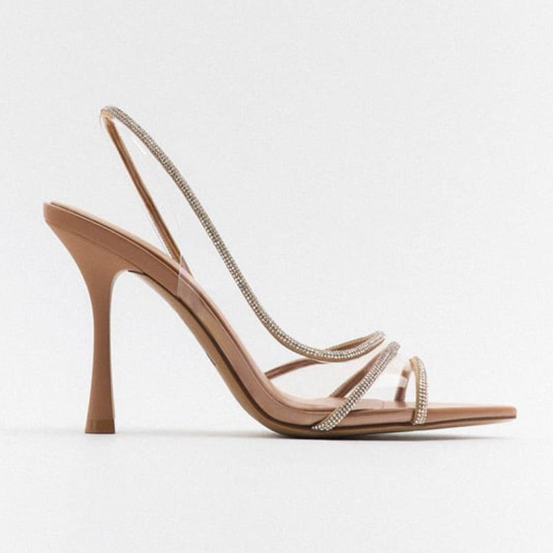 Selmira |  Elegante High-Heeled Sandalen - Stiletto Slingback Peep Toe Schuhe