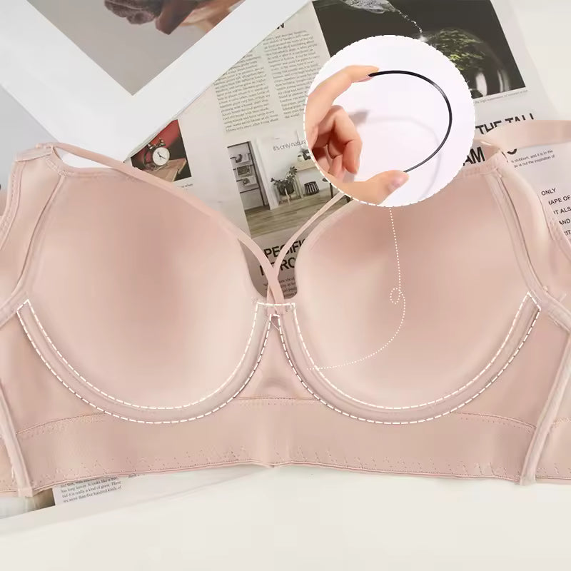 Selmira Plus-Size Spitzen Vollabdeckender BH für Damen – Tiefer Cup, Push-up, Bügel, Nahtlose Unterwäsche