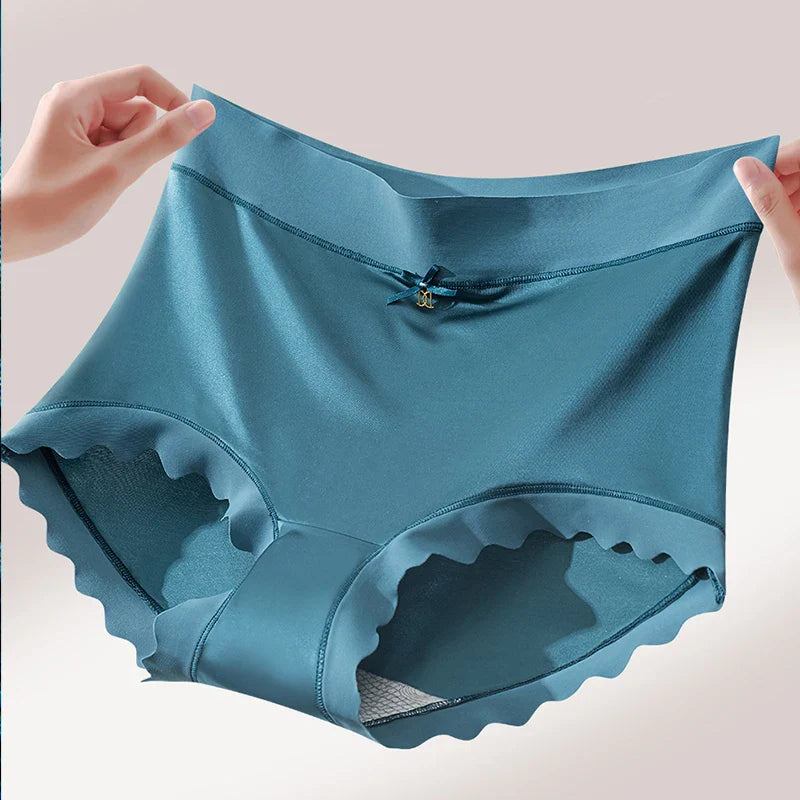 Selmira Elegante Damen-Seidenslips – Mittlere Taille, Bequeme, Atmungsaktive Unterwäsche (M-3XL)