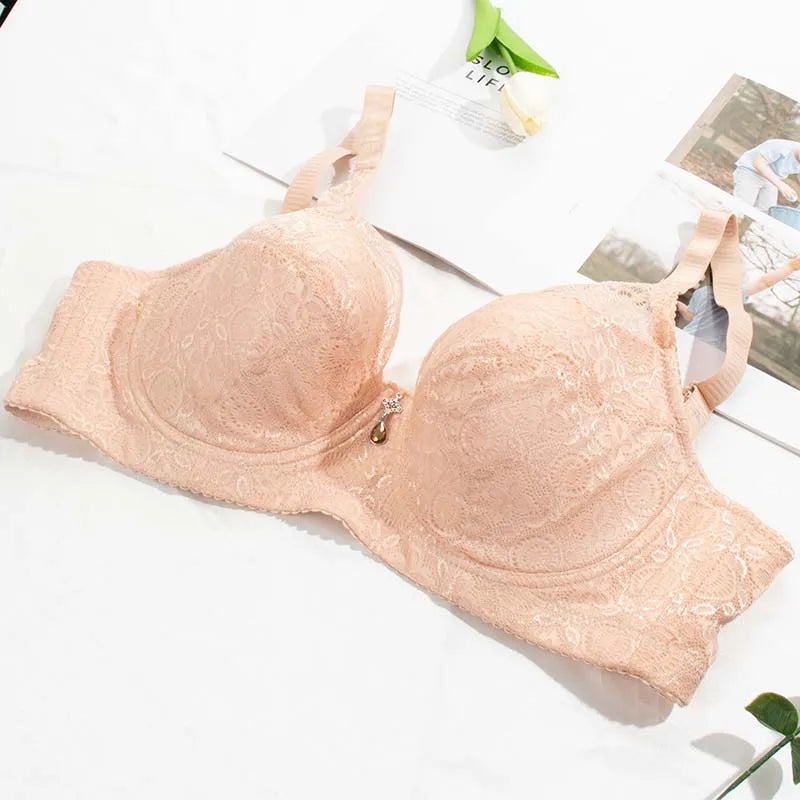 Selmira Plus-Size Push-up BH für Damen – Vollabdeckung, Unterbügel Spitze Brassiere