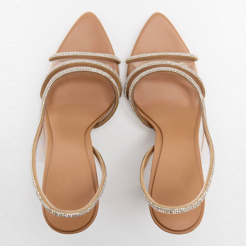 Selmira |  Elegante High-Heeled Sandalen - Stiletto Slingback Peep Toe Schuhe