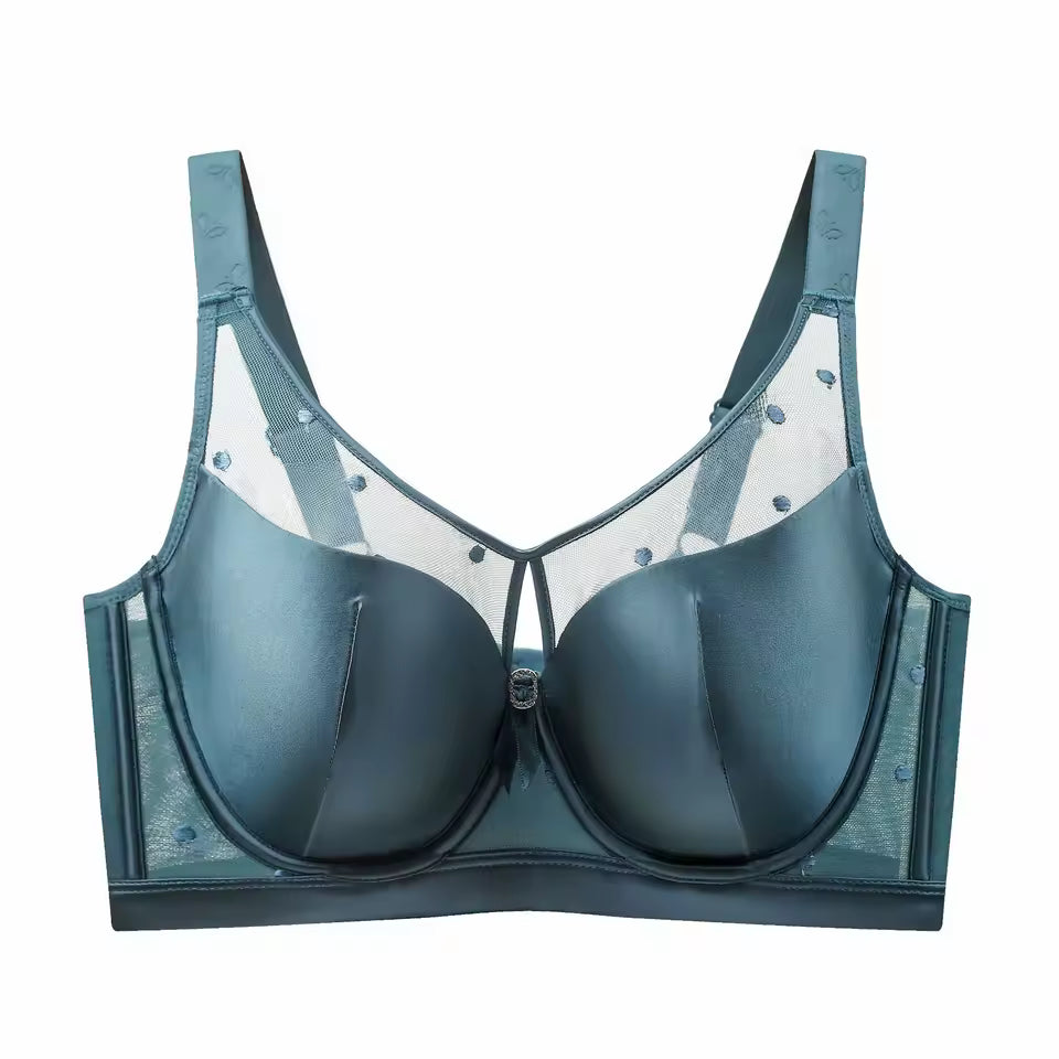 Selmira Groß-Size Push-up BH für Damen – Nahtloser Drahtloser BH, Strassdetail, Bequeme Unterwäsche