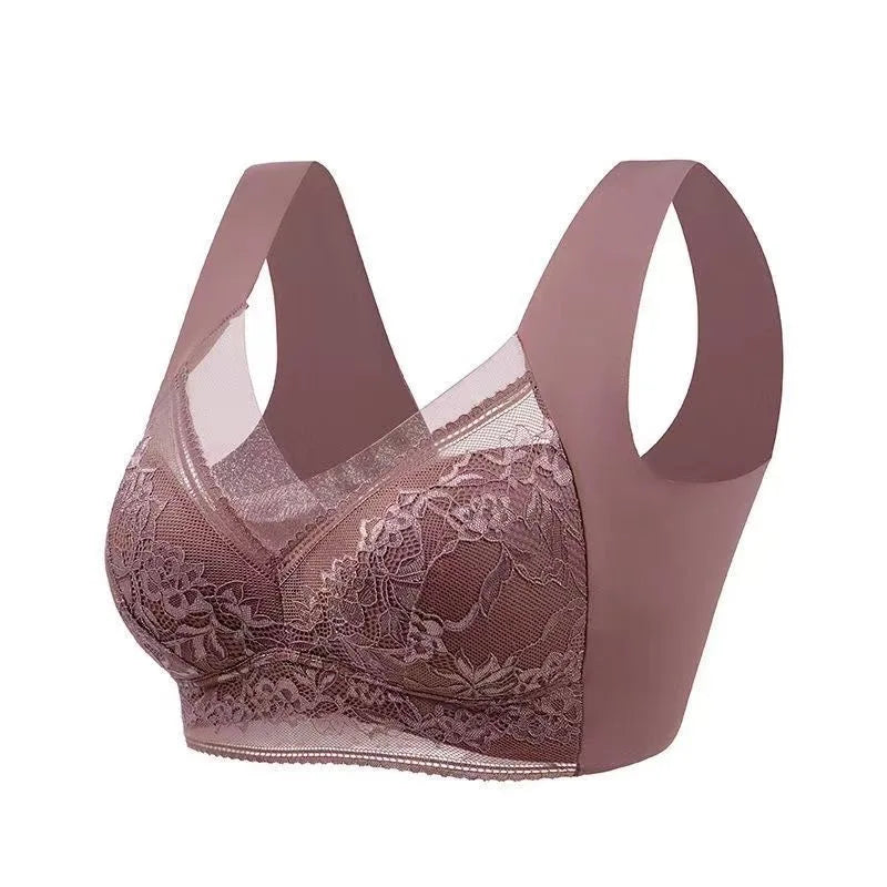 Selmira Plus-Size Nahtloser Push-up BH – Eiskrepp Wireless Bralette, Bequeme Unterwäsche