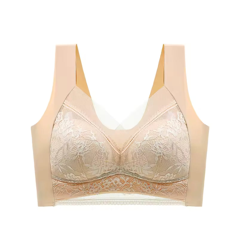 Selmira Spitzen Nahtloser Push-up BH – Wireless Bralette, Kein Stahlbügel, Große Größe Unterwäsche
