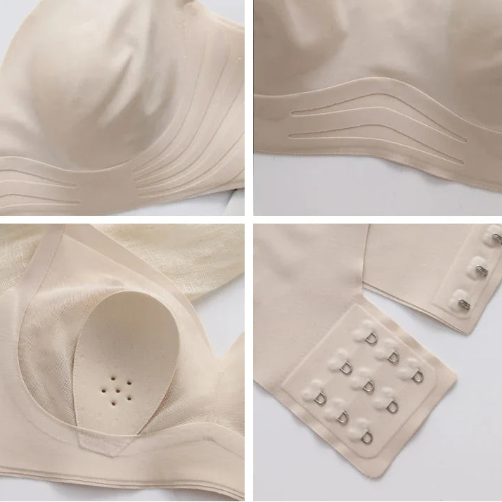 Selmira Nahtlose BHs für Damen – Unsichtbare Ultradünne Unterwäsche, Drahtloser Minimizer Bralette (M-3XL)