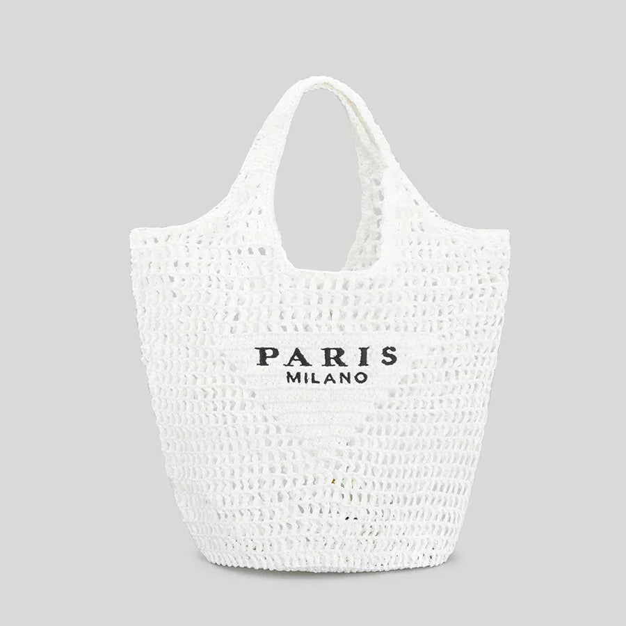 Selmira | Handgewebte Tasche mit Selmira- und Milano-Aufdruck