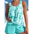Selmira | Damen Blumenmuster Zweiteiliges Badeanzug Set Bright