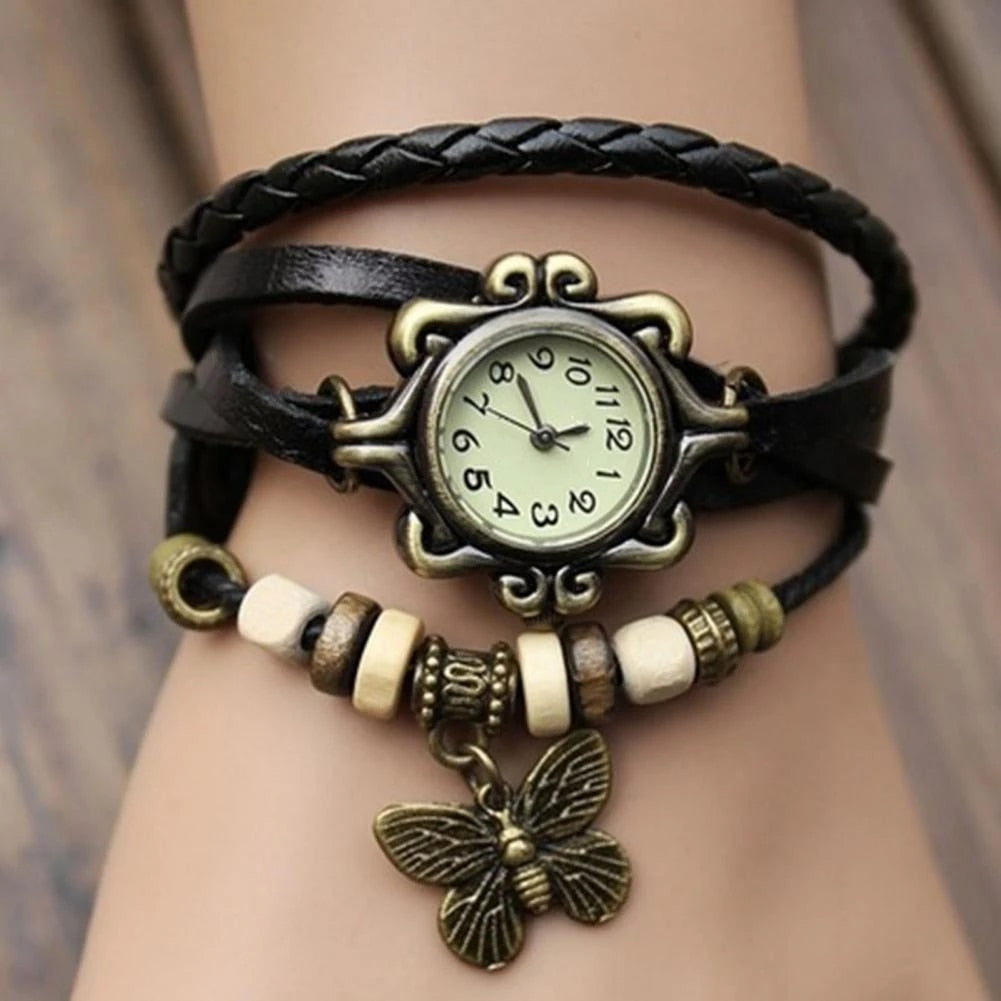 Selmira – Damen-Accessoire-Uhr mit Vintage-Blumenarmband