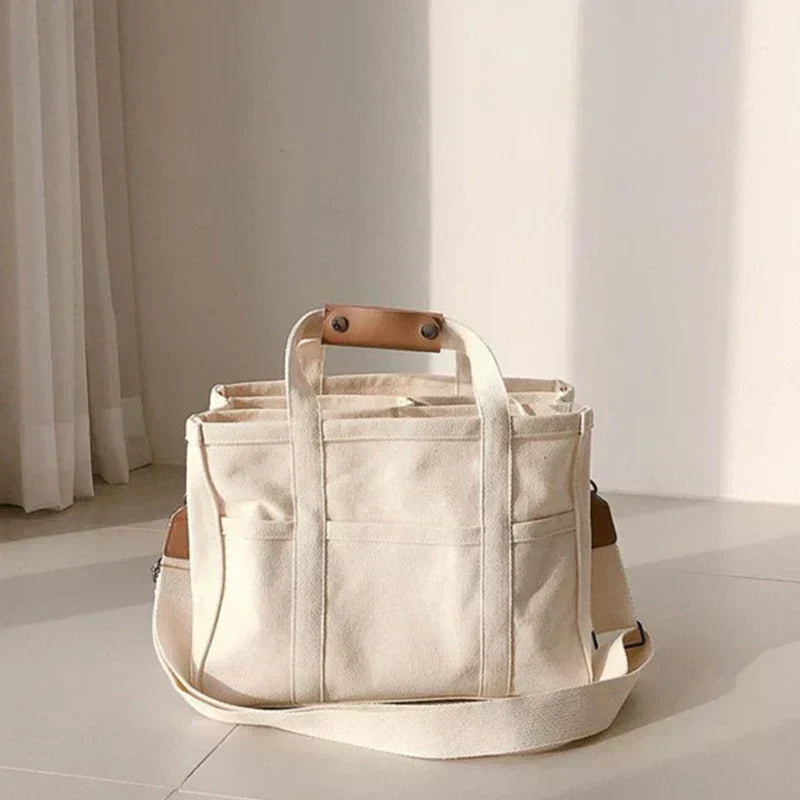 Selmira - Canvas-Tasche mit Mehrfachfächern