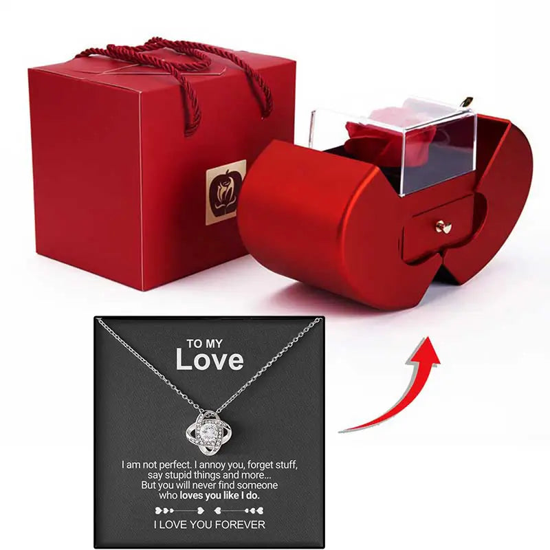 Selmira Liebe Halskette Luxus Rose Box