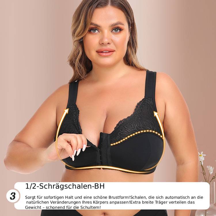 Selmira Frontverschluss BH mit Spitze Ohne Bügel