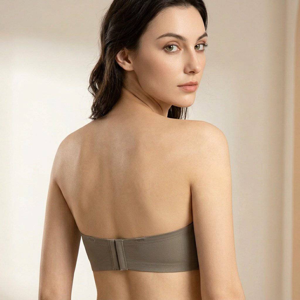 Selmira Nahtloser Strapless Push-up BH – Rutschfeste Wireless Bralette, Unsichtbarer Komfort