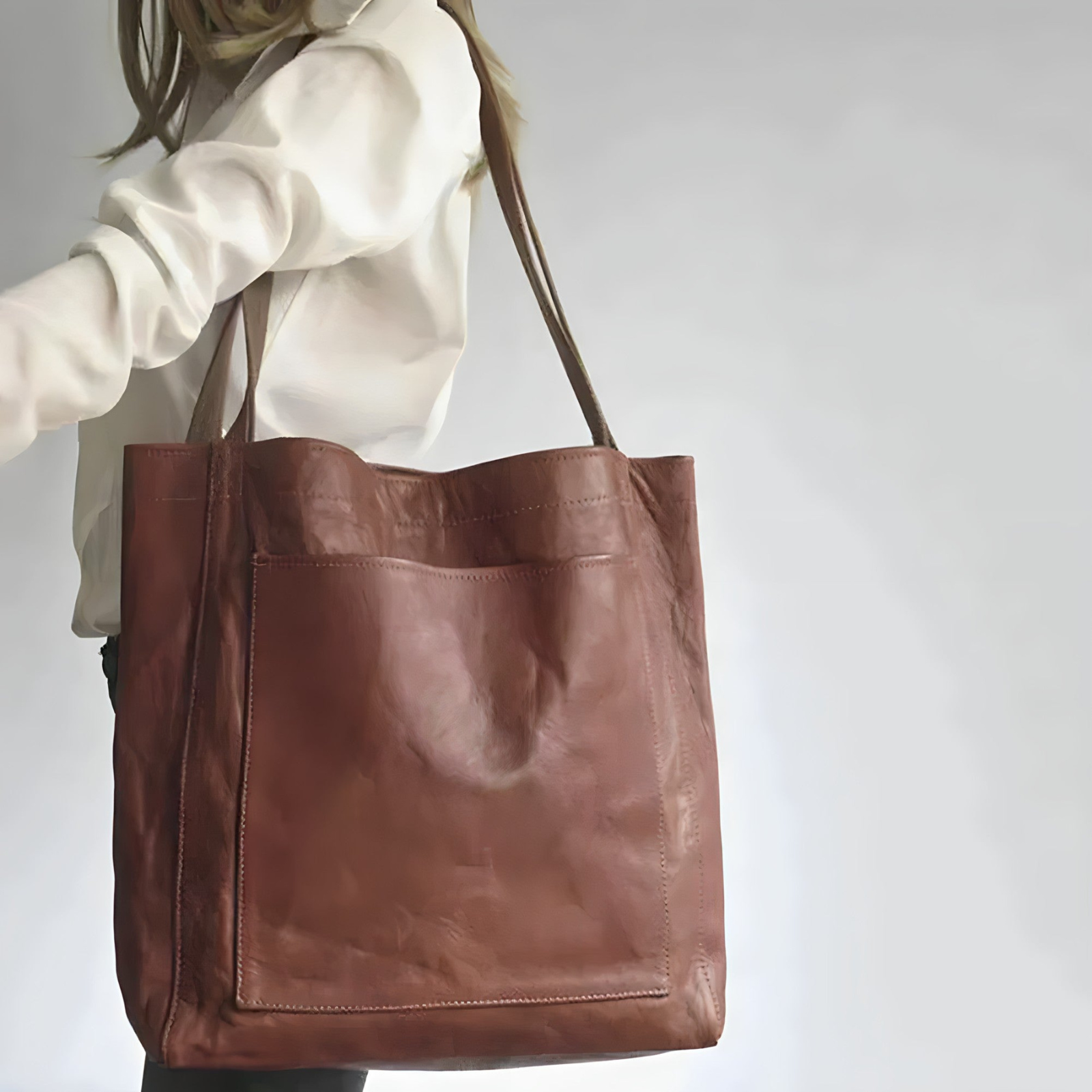 Selmira | Damen groß Umhängetasche braun