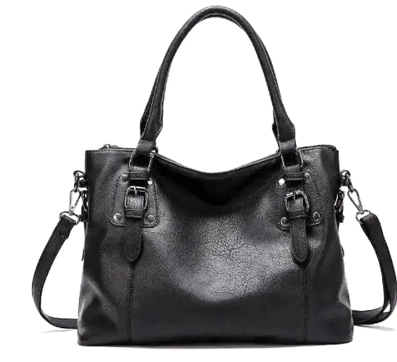 Selmira – Vintage große Kapazität Handtasche aus weichem Material mit Schulterriemen