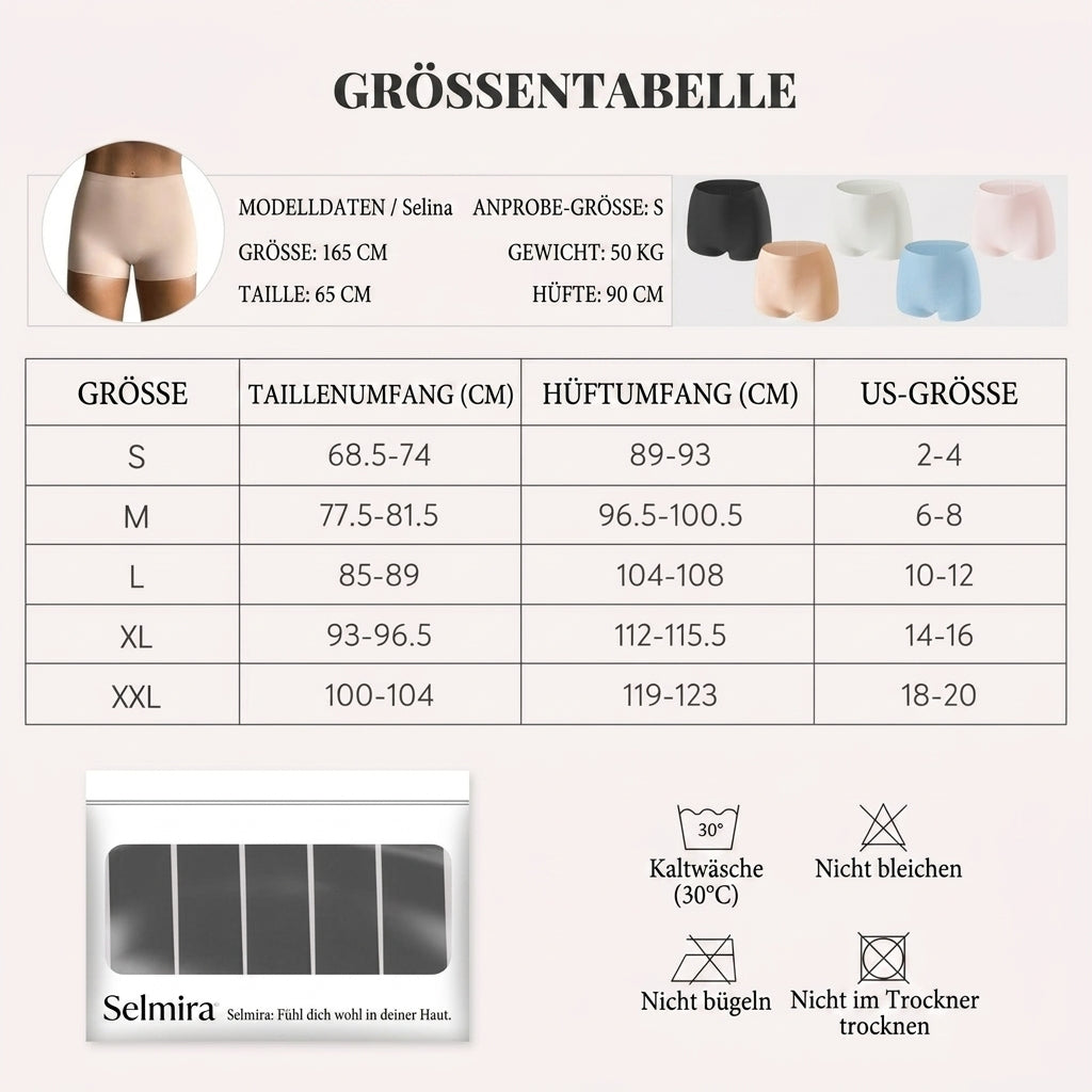 Selmira nahtlose Shapewear-Shorts mit mittelhohem Bund und Bauchkontrolle
