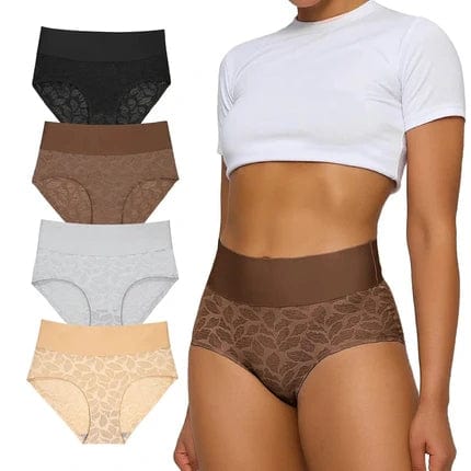 Nahtlose formende Spitzen-Unterwäsche mit hohem Bund, 5er-Pack