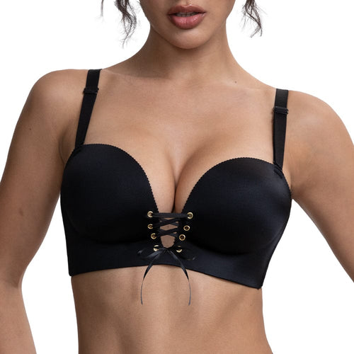 Bügelloser Plunge-Push-up-BH mit 2-Cup-Polsterung