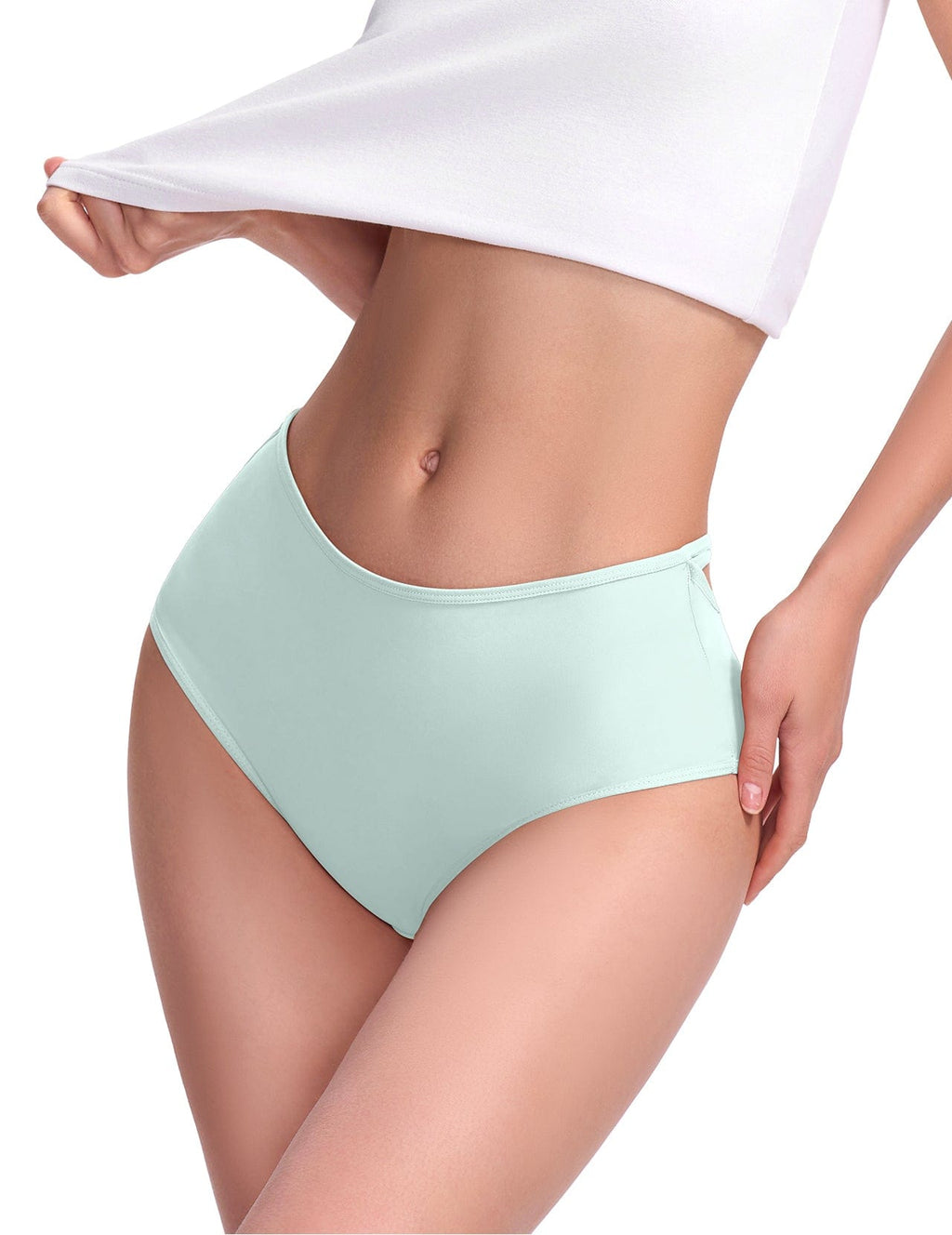 Selmira Damen-Slips mit hohem Bund und Criss-Cross-Design, Multipack