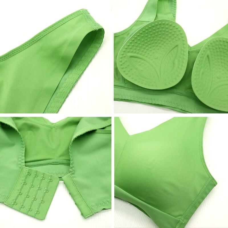 Bügelloser Sport-BH in Plus Size, nahtlos und bequem, Grün