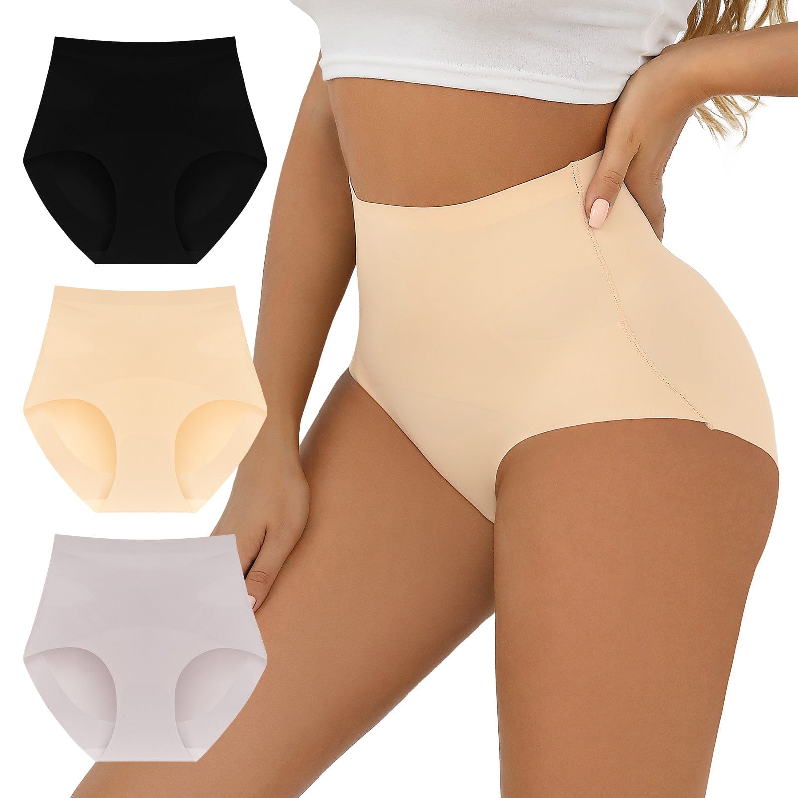 Nahtlose High-Waist-Unterwäsche mit Bauchkontrolle