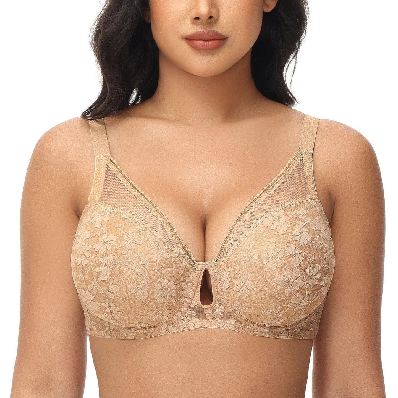 Spitzen-Push-up-BH mit Bügel und Polsterung, 1 Cup mehr