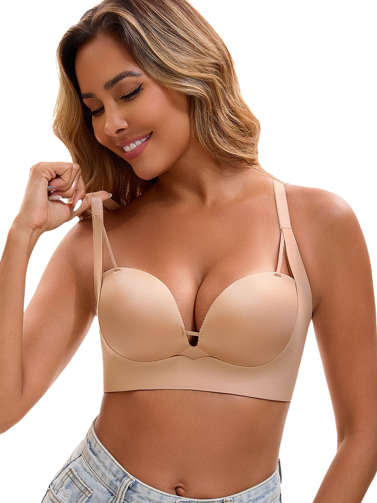Selmira bügelloser Push-up-BH für Damen mit 2-Cup-Polsterung