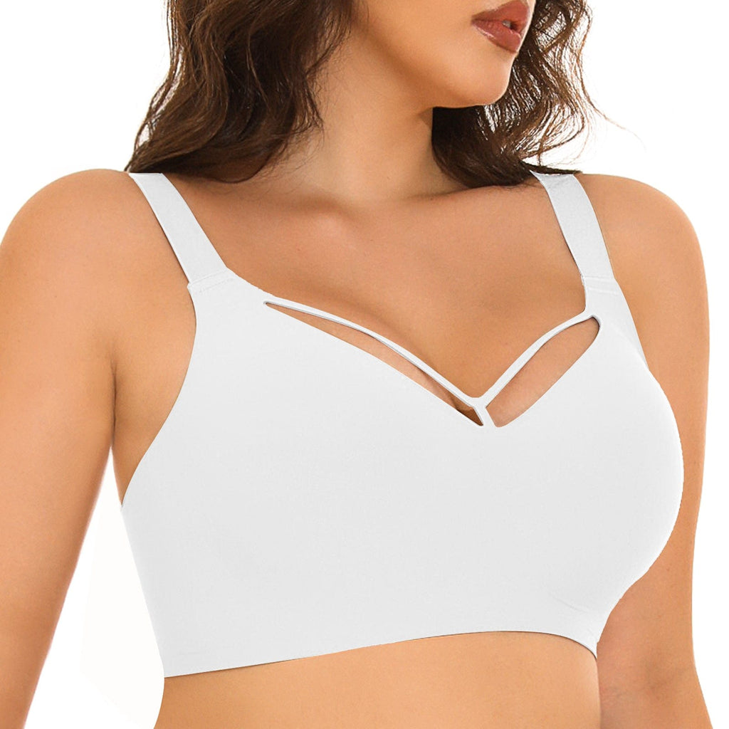 Nahtloser bügelloser V-Ausschnitt-BH für Damen in Plus Size