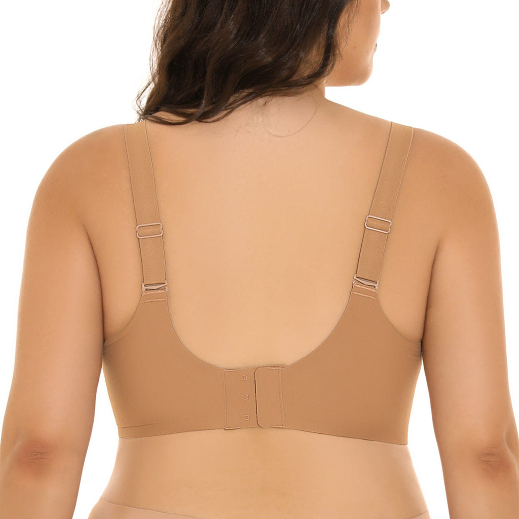 Nahtloser bügelloser V-Ausschnitt-BH für Damen in Plus Size