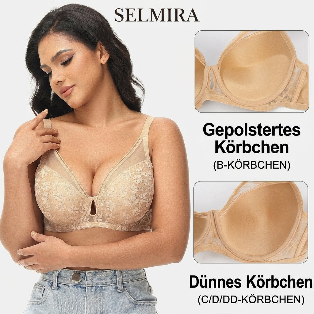 Spitzen-Push-up-BH mit Bügel und Polsterung, 1 Cup mehr