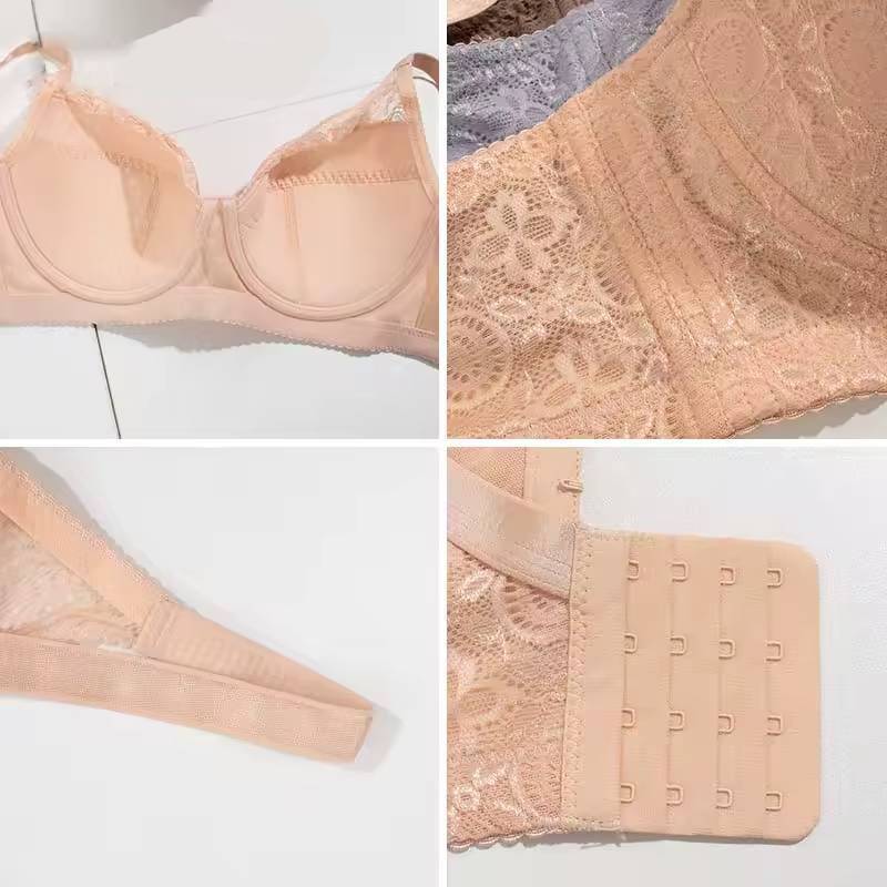 Selmira Plus-Size Push-up BH für Damen – Vollabdeckung, Unterbügel Spitze Brassiere