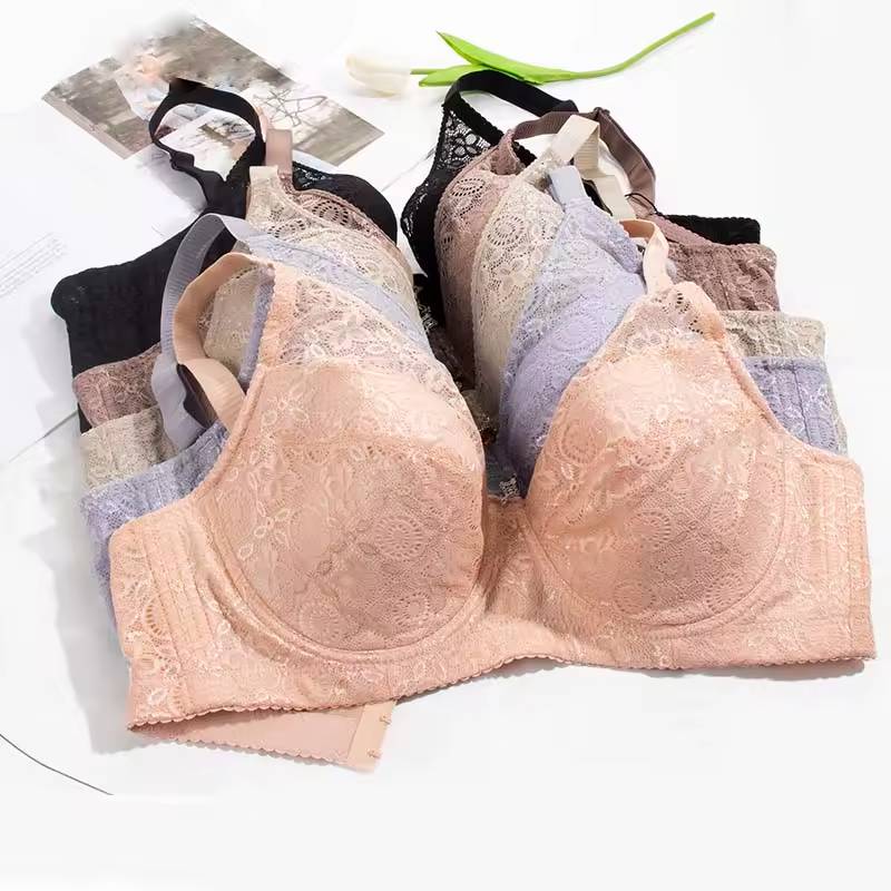 Selmira Plus-Size Push-up BH für Damen – Vollabdeckung, Unterbügel Spitze Brassiere