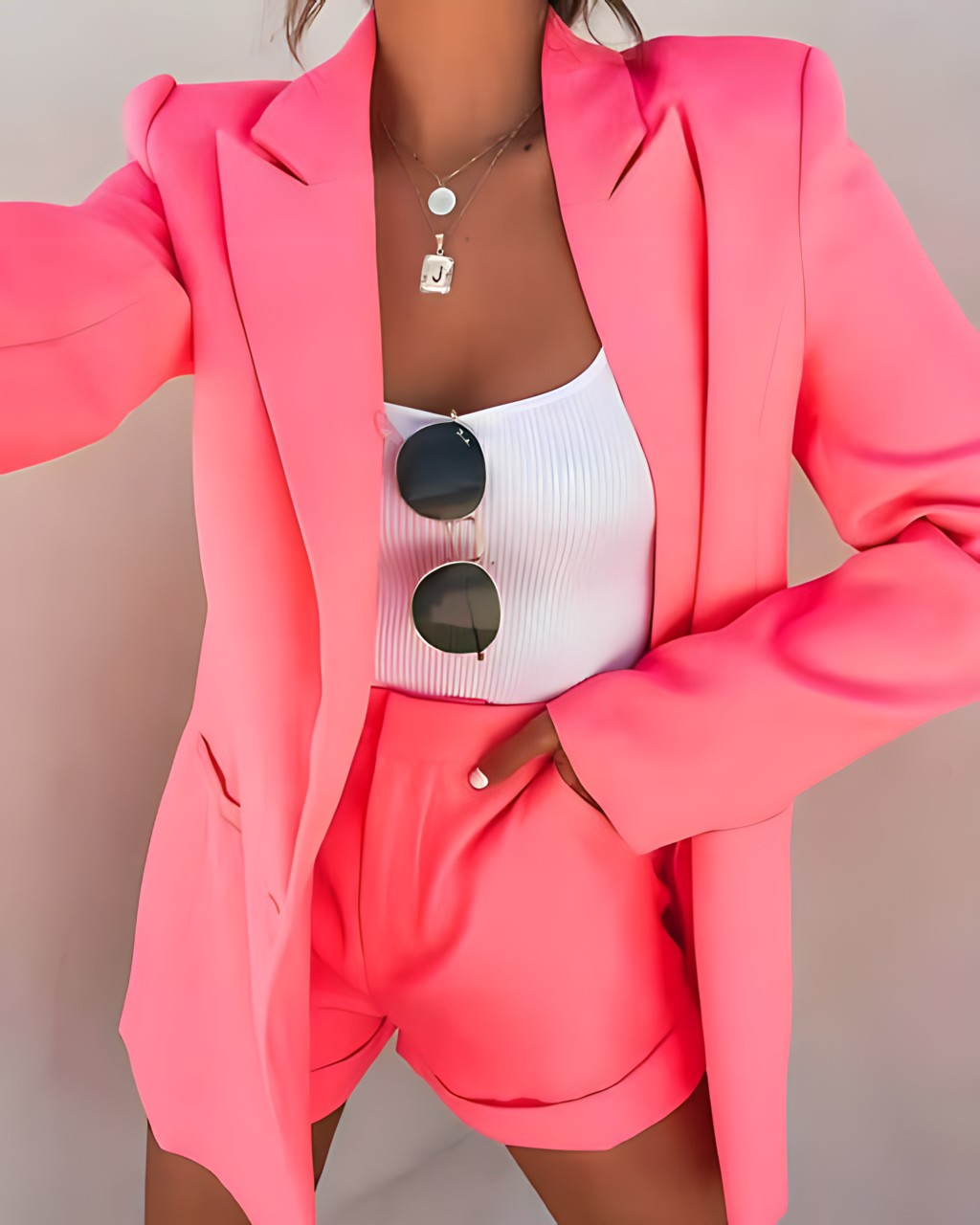 Selmira | Elegantes Streetwear-Set - Blazer+Shorts