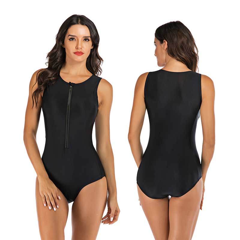Selmira Einteiliger Sport-Badeanzug mit interessantem Design