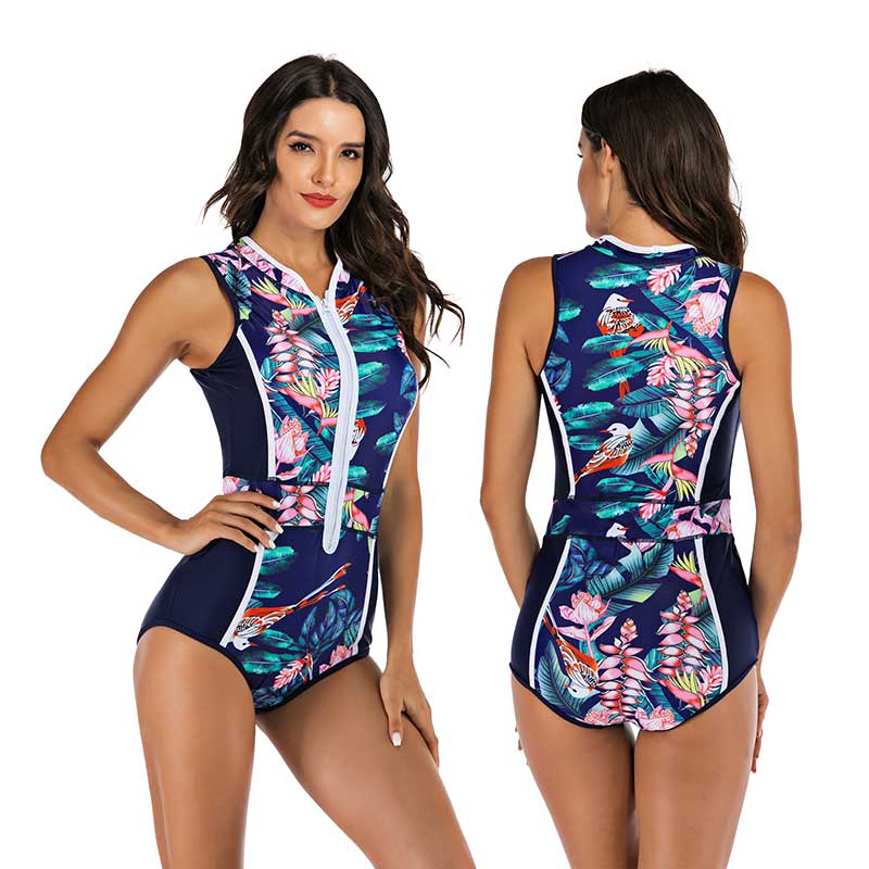 Selmira Einteiliger Sport-Badeanzug mit interessantem Design