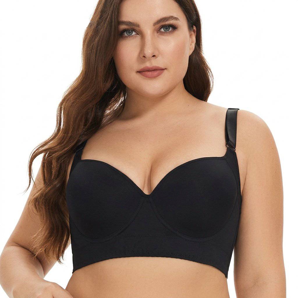 Selmira Plus-Size BHs für Damen – Push-up, Versteckt Rückenfett, Tiefer Cup Bügel-BH, Vollabdeckung BH