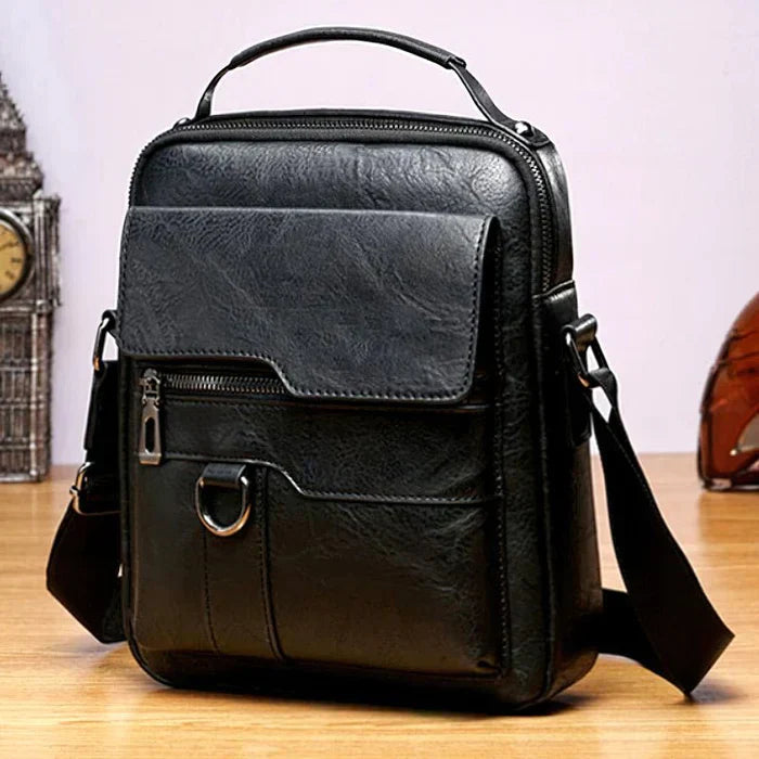 Damen Elegante Leder Schultertasche mit Reißverschluss & Verstellbarem Schulterriemen | Selmira