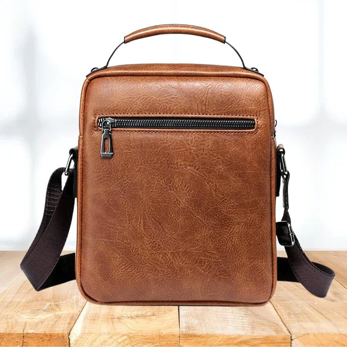 Damen Elegante Leder Schultertasche mit Reißverschluss & Verstellbarem Schulterriemen | Selmira