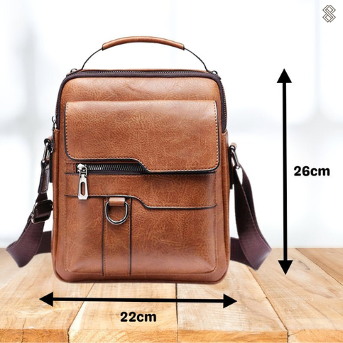 Damen Elegante Leder Schultertasche mit Reißverschluss & Verstellbarem Schulterriemen | Selmira