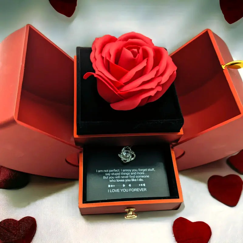 Selmira Liebe Halskette Luxus Rose Box