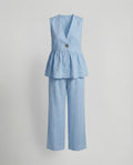 Damen Elegantes Leinen-Hosenanzug Selmira