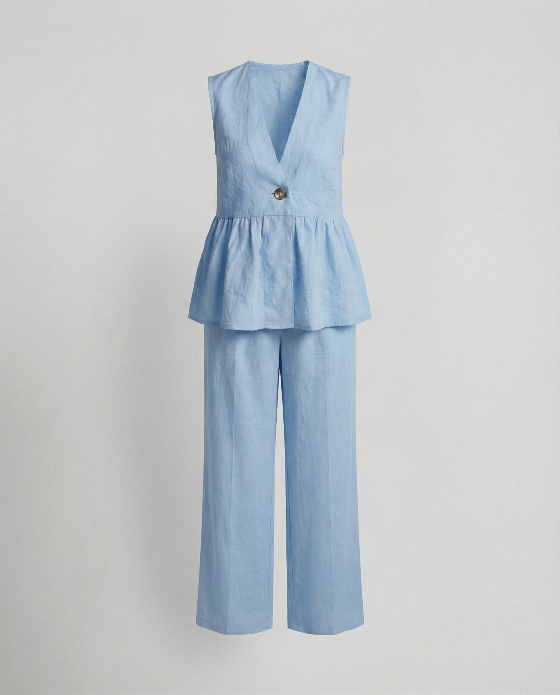 Damen Elegantes Leinen-Hosenanzug Selmira