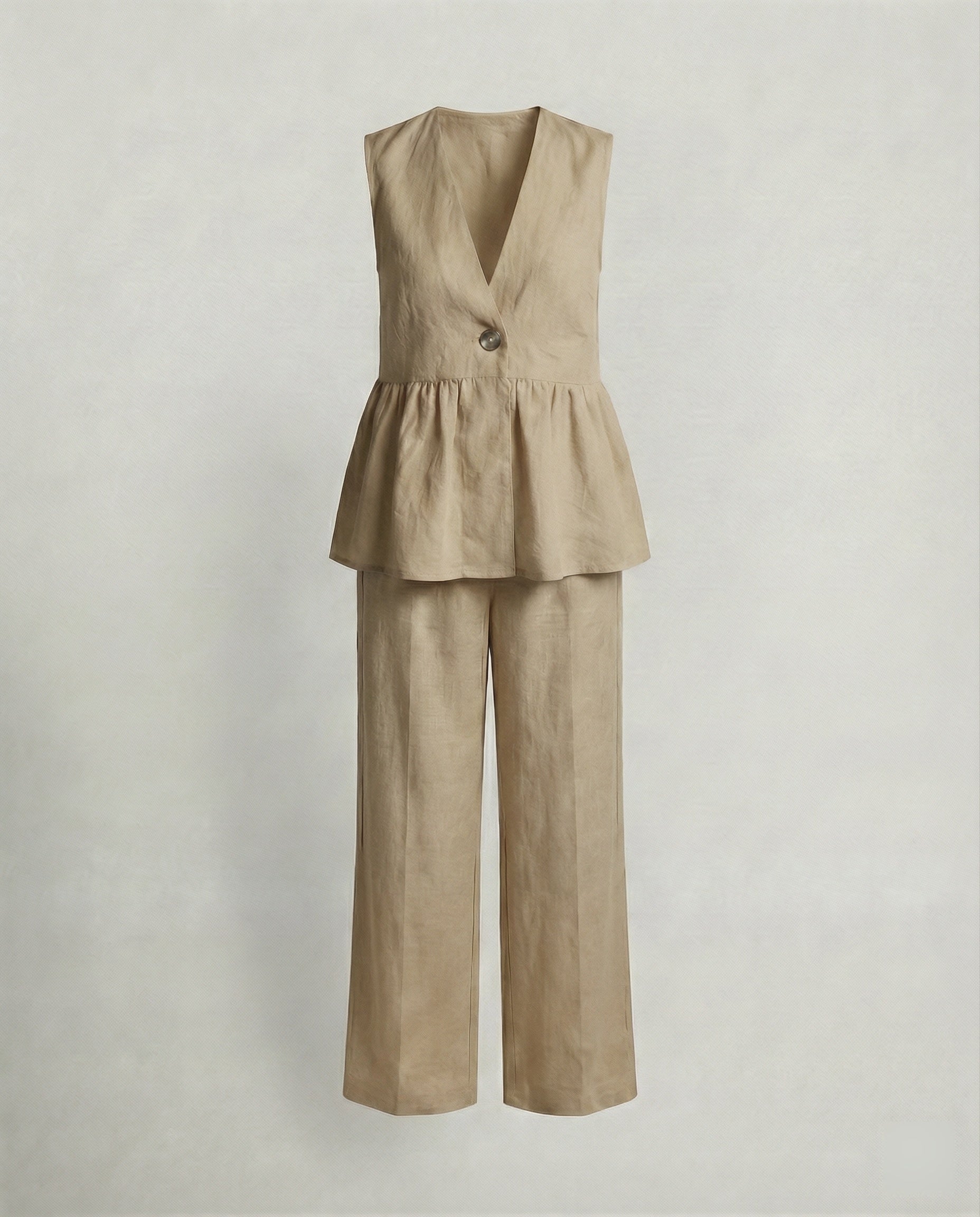 Damen Elegantes Leinen-Hosenanzug Selmira