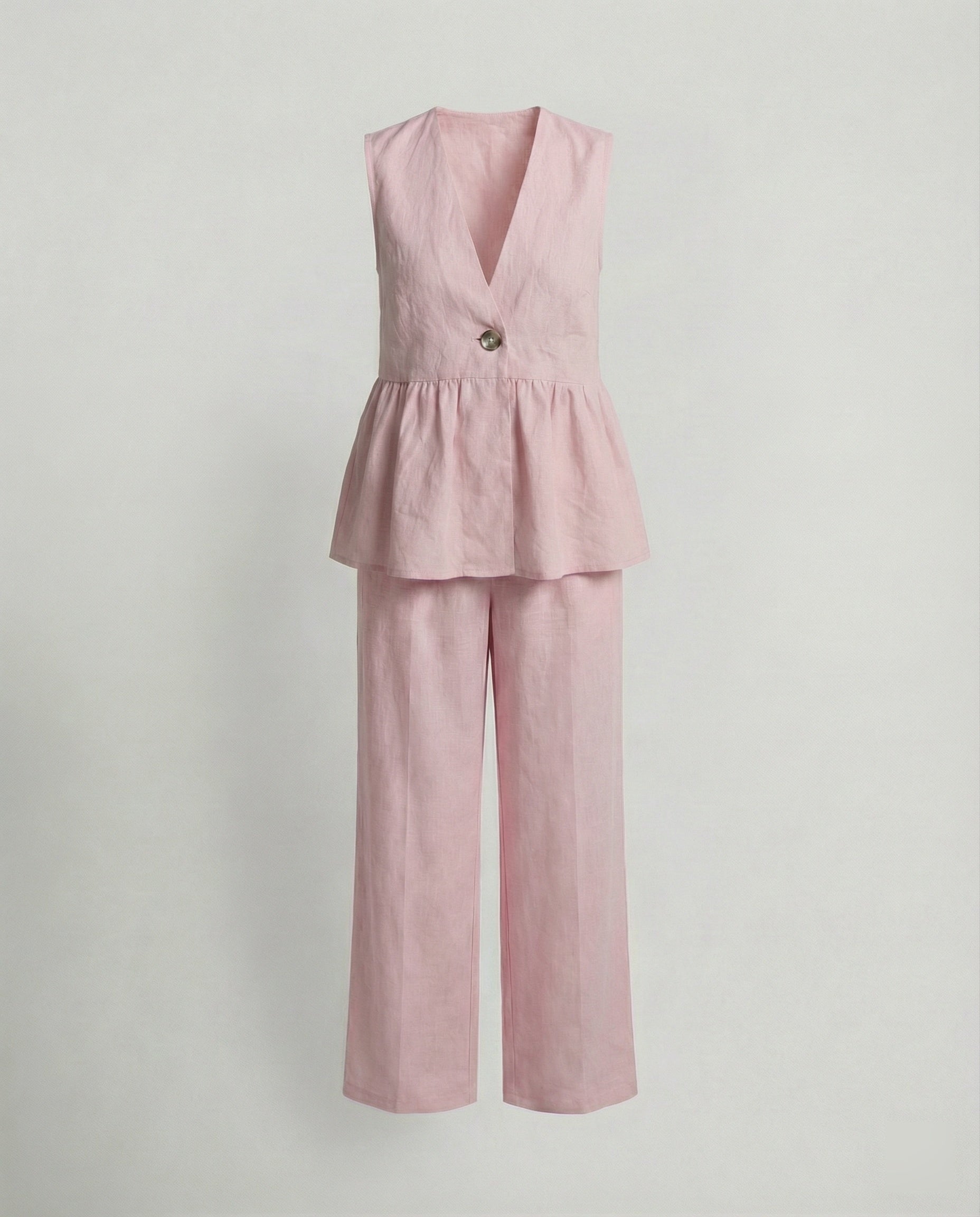 Damen Elegantes Leinen-Hosenanzug Selmira