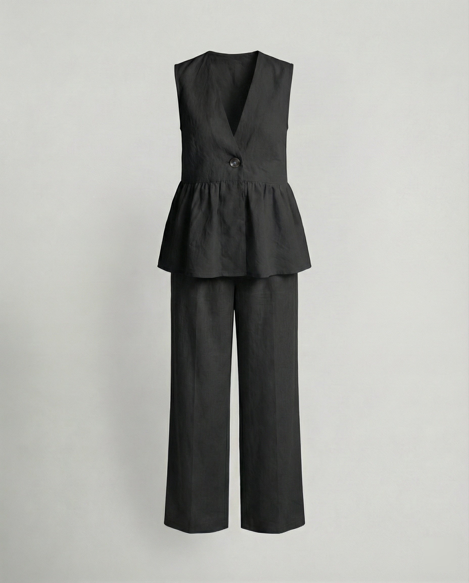 Damen Elegantes Leinen-Hosenanzug Selmira