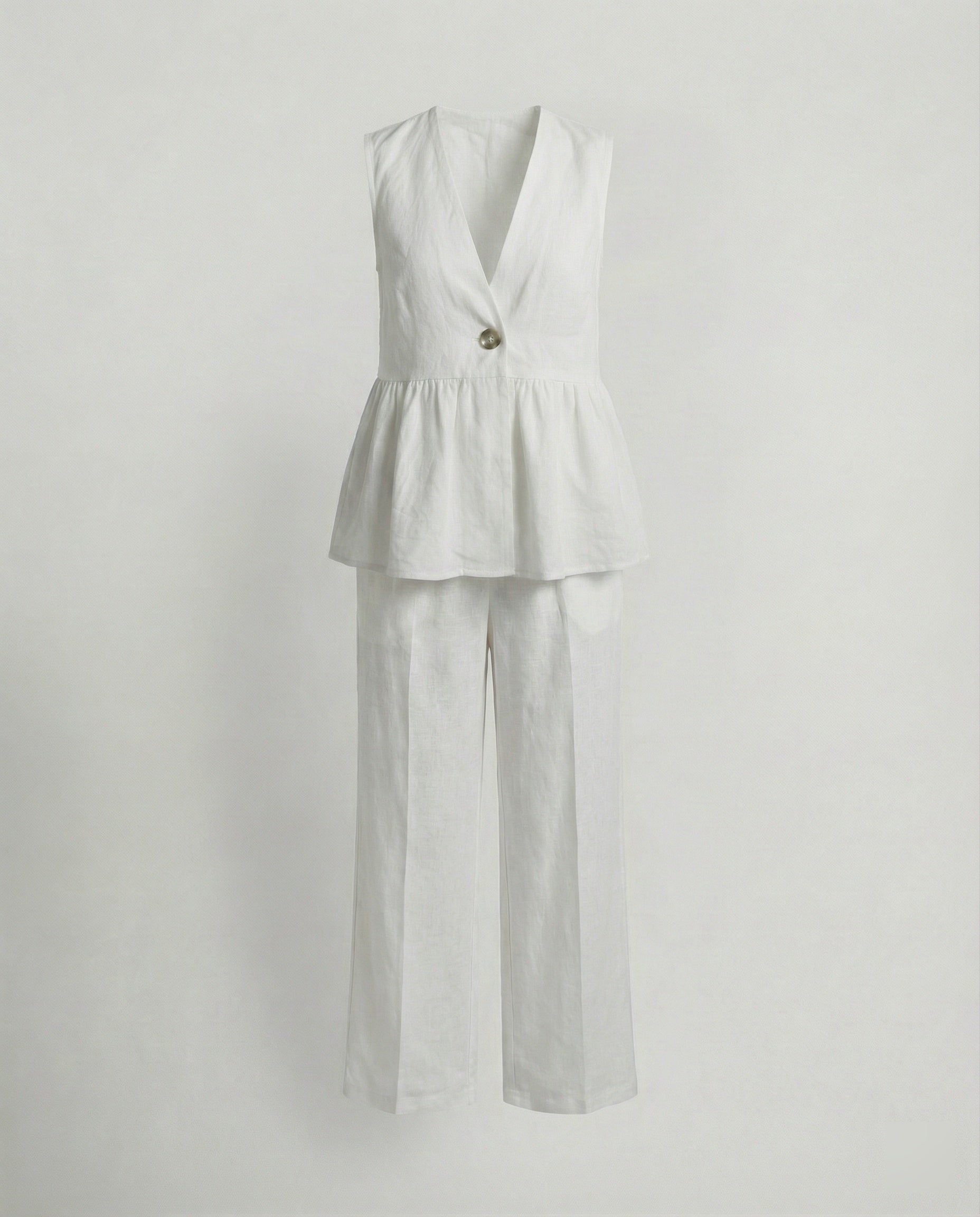 Damen Elegantes Leinen-Hosenanzug Selmira