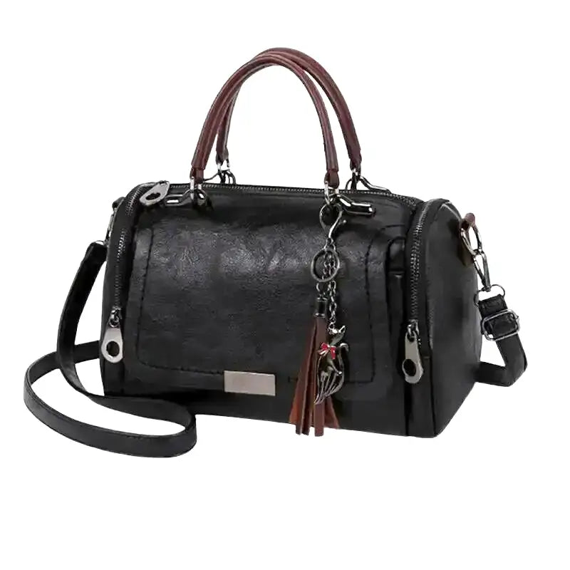 Selmira – Geräumige Handtasche aus weichem mit Riemen und Reißverschluss