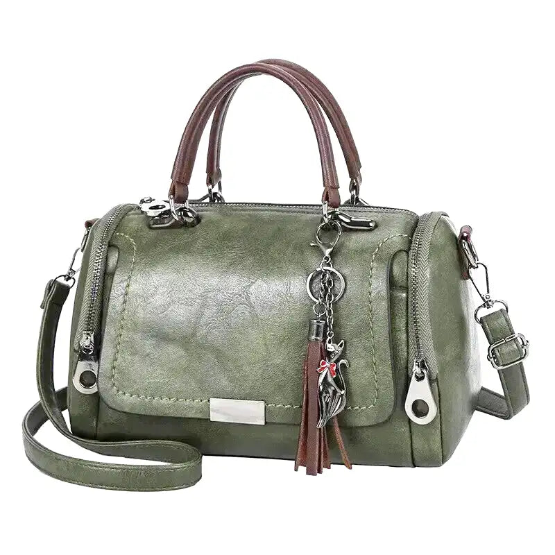 Selmira – Geräumige Handtasche aus weichem mit Riemen und Reißverschluss